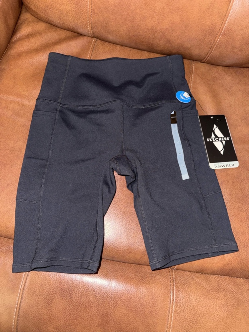 Skechers Black High-Rise Athletic Bike Shorts